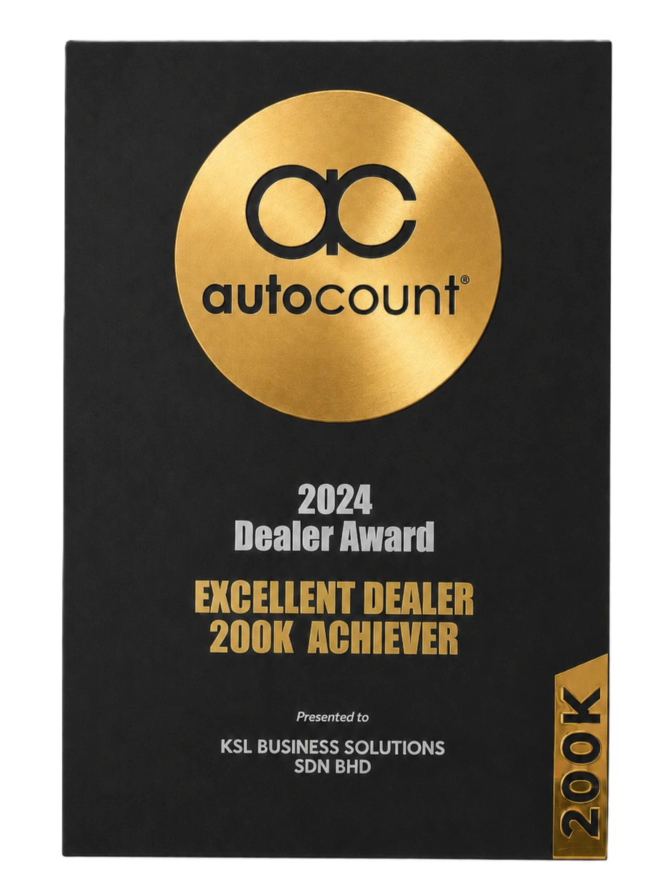 AutoCount Top Dealer certificate 2024
