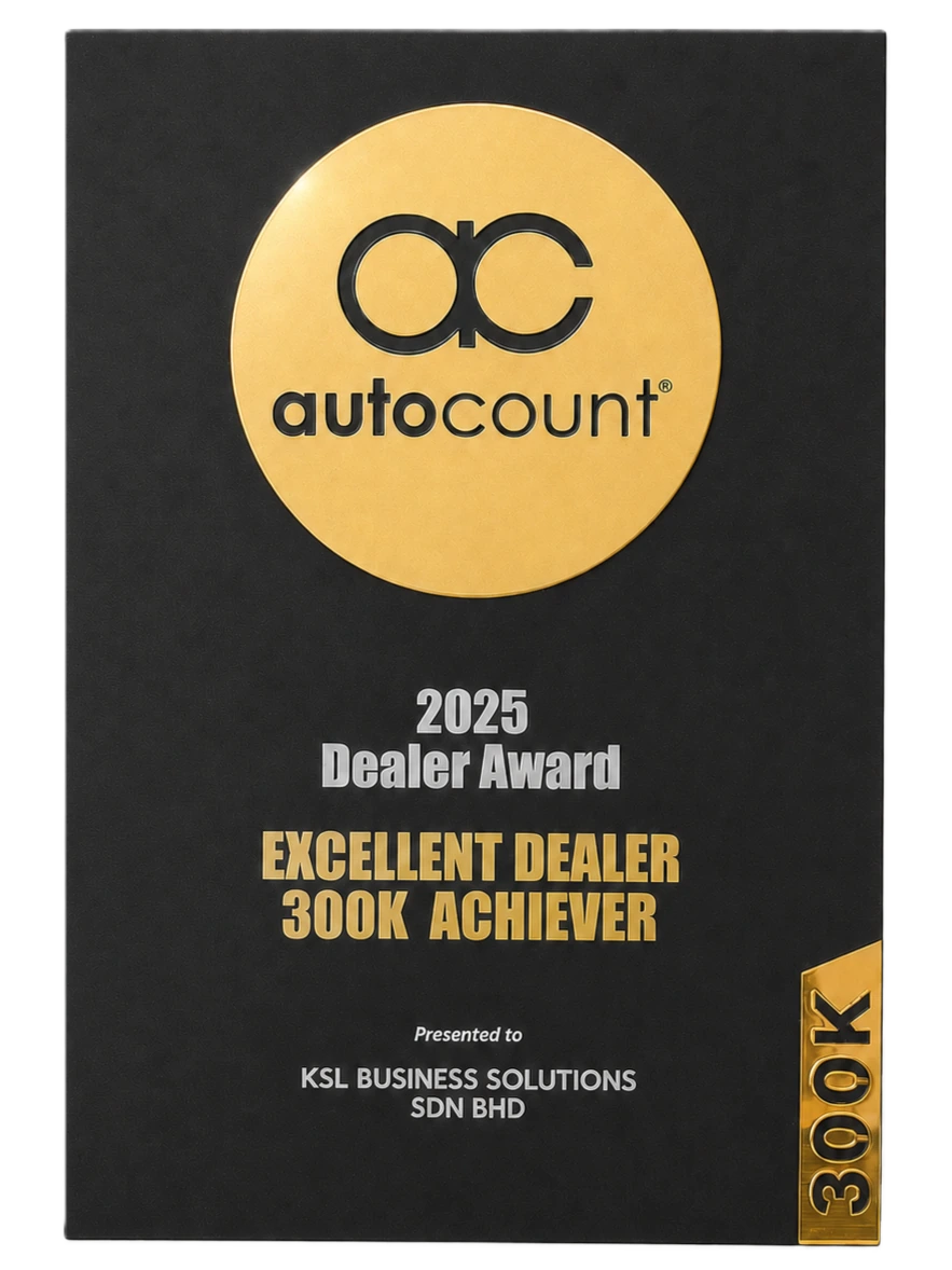 AutoCount Top Dealer certificate 2025